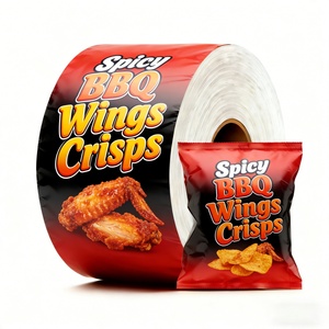 Bolsa de Plástico Impresa Personalizada para Papas Fritas, Rollo de Película Plástica para Envasado de Alimentos, Bolsa para Envasado de Snacks y Papas Fritas - Product Image 1