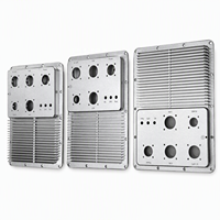 Placas de disipador de calor de aluminio mecanizadas por CNC personalizadas, base perforada, colector, soluciones térmicas de precisión con aletas, OEM ODM