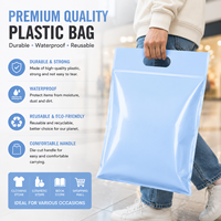 Sacchetti di Plastica Impermeabili Riutilizzabili all'Ingrosso con Manico Fustellato per Imballaggio al Dettaglio di Abbigliamento, Cosmetici, Libri