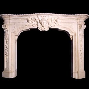 Chimenea tallada francesa Talla de piedra de estilo europeo y americano retro para la sala de estar - Product Image 2