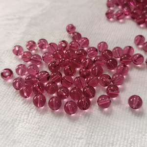 Synthetic Glass Round <b>Beads</b> 8mm Full Hole Rose <b>Red</b> Color Loose <b>Beads</b> DIY Handmade Bracelet <b>Beaded</b> Accessories Jewelry Making - Product Image 3