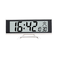 Grenzüberschreitender Digitaler Elektronischer LCD-Radiowecker mit Automatischer Zeitsynchronisation, Geräuschlosem Schlummermodus und Minimalistischem Design