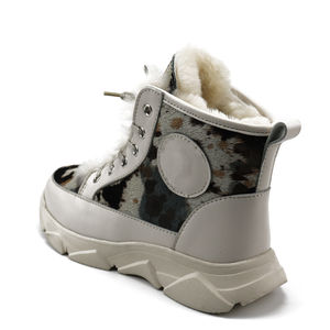 מגפי PU בהתאמה אישית מהמפעל, מגפי חורף אופנתיים מצמר פליז - Product Image 3