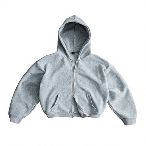 <b>Men's</b> Light Gray Hooded Solid Pattern <b>Pullover</b> Design and Breathable Winter Oversized Custom Made Hoodies For <b>Men</b> - Product Image 1