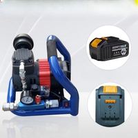 Compresseur d'air sans huile sans fil 20V Moteur Pompe à air alimentée par batterie au lithium portable Pistolet à clous pneumatique pour le travail du bois Fonctionnement silencieux