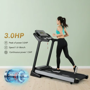 Tapis roulant électrique motorisé pliable de qualité supérieure avec écran LCD, design portable pour la remise en forme à domicile - Product Image 4