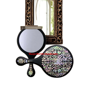 กระจกไม้ม็อบแบบดั้งเดิมพร้อมด้ามจับดีไซน์ขัดเงาธรรมชาติสำหรับใช้ในบ้านของเจ้าบ่าว - Product Image 1