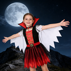Disfraz de Vampiresa Real para Niñas, Vestido de Diablo, Juego de Rol, Cosplay, Uniforme, Halloween, Disfraz de Reina Vampiresa Victoriana para Niñas - Product Image 4