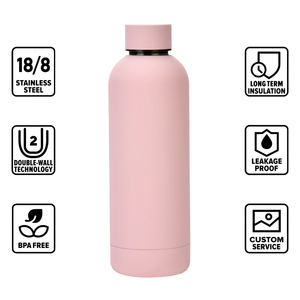 Botella de agua de boca pequeña de acero inoxidable para deportes al aire libre, termo de bebida de viaje con tapa para promoción - Product Image 3