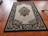 Handgefertigter Hochflor Boho Perserteppich aus Wolle und Acryl mit Blumenmuster, rutschfest, haustierfreundlich, für Wohnzimmer und Schlafzimmer