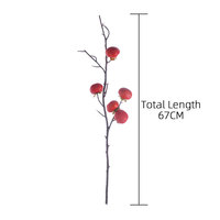 MW10887  Dekorasi Natal Buah Delima Simulasi Rangkaian Bunga Artificial Grosir