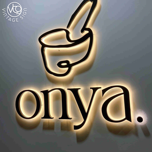 <span class=keywords><strong>Lettere</strong></span> LED Retroilluminate 3D Personalizzate in Tono Oro con Logo per Insegne di Università ed Edifici Aziendali - Product Image 2