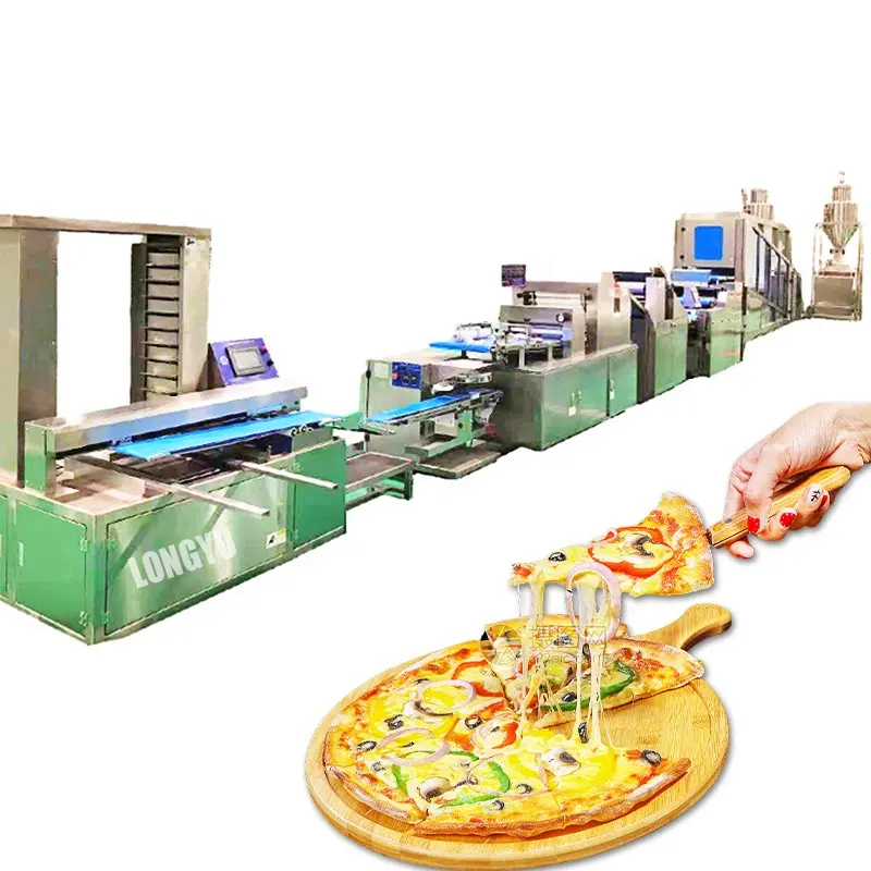 Longyu Kommerzielle automatische Pizza Industrie herstellungs maschine industrielle Tiefkühl pizza Produktions linie