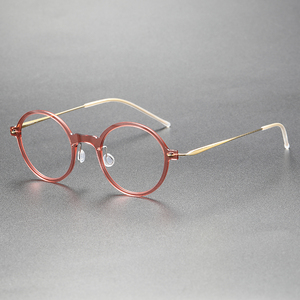 SH6508 Gradual Color Square Face Vintage Round Nylon Titanium Eye <strong>Glasses</strong> Frame Dual Purpose Eyeglass Frame - Product Image 6
