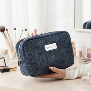 Beilian Makeup <b>Bag</b> Portable Multipurpose Cosmetic Case for Travel and Daily Use in Black Light Gray Cyan Khaki - Product Image 3
