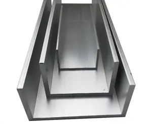 Perfil de aluminio y vidrio para baño en forma de u