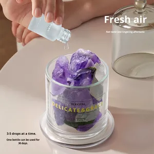 Difusor de aromaterapia orgánico hecho a mano 100% de gama alta, adorno de cristal de piedra, caja de regalo moderna en forma de corazón, fragancia de larga duración - Product Image 3