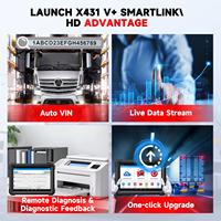 LAUNCH X431 V + SmartLink HD Heavy Duty Truck herramienta de diagnóstico IMMO bidireccional ECU codificación todos los sistemas EOBD OBD2 escáner de coche
