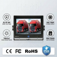 Moniteur tactile capacitif antichoc 7 pouces 5.9G | Enregistrement en boucle DVR 256 Go | Prise d'aviation à 4 broches | Système 1080P pour balayeuse de camion à chevaux et camping-car