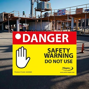 Bắc cực Hayes an toàn cảnh báo nhãn cho Khuyến mãi siêu thị hàng tạp hóa không thấm nước Vinyl dính dán 10 miếng 82x57 Mét - Product Image 5