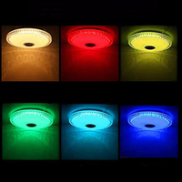 Plafonnier LED RGB intelligent avec haut-parleur Bluetooth, application et télécommande, changement de couleur, chambre d'enfant, salle de bain, blanc, 30 cm