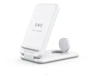 2024 Universal Foldable 15W 10W Fast Charge 3in1 Phone Wireless Charger Stand Charging Dock Station Factory Price