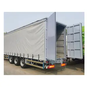 Tandem Axle Combination Curtain Side Semi Trailer Sides Dry Van Curtain Trailer For Sale