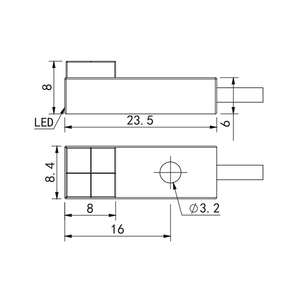 Capteur de proximité inductif compact 2,5 mm avec sortie PNP, amplificateur intégré, conception de commutateur non encastré non blindé TEN08-2.5NO Sens - Product Image 5