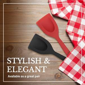 Vente en gros Spatule-pince 2 en 1 en nylon pour cuisine, barbecue, steak, pâtisserie et cuisson - Product Image 5