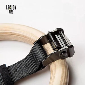 Anneaux de <span class=keywords><strong>gymnastique</strong></span> Anneaux en bois de 32mm avec sangles longues réglables avec échelle Anneaux de <span class=keywords><strong>gymnastique</strong></span> antidérapants pour la <span class=keywords><strong>gymnastique</strong></span> à domicile - Product Image 5
