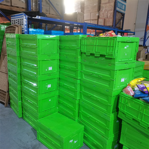 Heavy Duty Customized Mold Design Heavy Duty Folding Moving Box With Lid Plastic Foldable Collapsible Stackable Solid Crate Storage