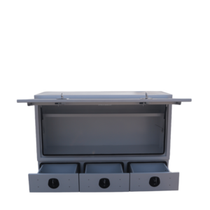 3.0mm Aluminum Truck <b>Tool</b> <b>Box</b> Fish Scale Welded Waterproof Ute Storage <b>Box</b> With 5 Whale Tail <b>Locks</b> Gas Strut Removable Shelf - Product Image 2