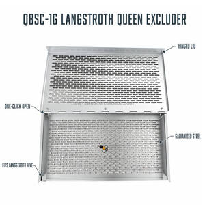 Equipo de Apicultura: Controlador de Abejas Reina Langstroth de Marco Único Profundo, Metálico Galvanizado con Diseño de Bisagras y Fácil Operación - Product Image 1