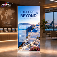 Boîte à lumière modulaire en aluminium TIANYU, graphiques en tissu LED SEG, affichage publicitaire sans cadre pour salon professionnel