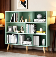 Estantería Abierta Multifuncional Moderna de Madera - Mueble de Exhibición de 3 Niveles con Patas