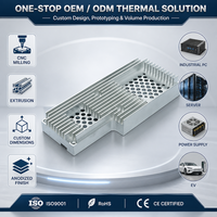 Dissipateur thermique en aluminium extrudé sur mesure avec trous de ventilation, dissipateur thermique usiné CNC pour boîtiers électroniques