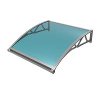 Auvent en polycarbonate grand format, design gratuit, imperméable et résistant à la pluie, pour balcon de villa