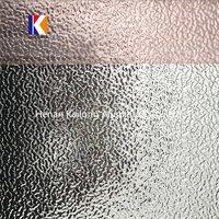 0.3-0.8mm Stuc Aluminium Orange Peel Feuille En Relief Ver Motif Plaque En Aluminium Arbre/Losange/Diamant Motif Feuille Plaque