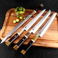 Couteau de cuisine japonais de haute qualité, divers styles, lame AUS-8, bois d'ébène chinois, finition miroir HD, couteau de chef, couteau à sushi, couteau à sashimi