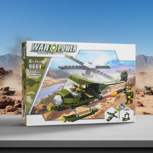 War Power Helicopter Building <b>Blocks</b> 170Pcs Military Toy For Kids Ages 6+ - Product Image 3