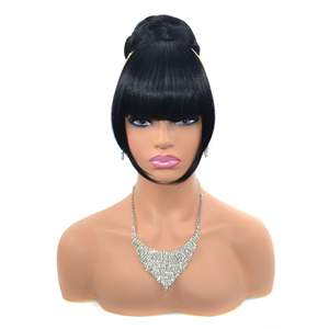 Extension capillaire synthétique en poils Afro pour femmes, postiche à frange, Clip, queue de cheval - Product Image 3