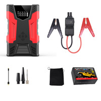 Démarreur de voiture d'urgence tout-en-un 3000A avec lumière LED et batterie externe pour voitures, motos et camions - Alimentation portable d'urgence