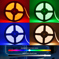 Bande LED COB RGBW Flexible 12MM 896 LED 16W DC24V, Coupeur de Bande LED COB, Décorative Intérieure pour Éclairage de Scène ou KTV