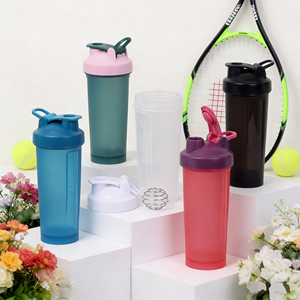 Plastic Shaker Drinkware Portable Classic Tumbler Hiking Sports Outdoor Gym Fitness <strong>Protein</strong> Cycling Water Bottle - Product Image 2