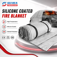 Couverture anti-feu pour VE en silicone, fibre de verre haute température pour la suppression d'incendies de voitures, la sécurité des stations de recharge et de stationnement
