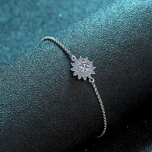 2025 High Quality Adjustable Custom Women <b>925</b> <b>Sterling</b> <b>Silver</b> Clover Lucky Diamond <b>Bracelets</b> - Product Image 5
