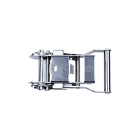 Boucle à cliquet en acier inoxydable 38 mm (1,5 po) 2500 kg de résistance à la rupture pour le contrôle du fret, certifiée ISO9001 avec poignée courte