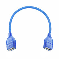 Câble d'extension d'amarrage usb 2.0 OTG V8V3micro mini 5P à double blindage à noyau de cuivre bleu transparent de haute qualité.