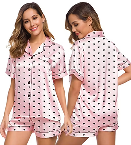 OEM الأسرة بيجامة الحرير مجموعات القطن مطابقة الساتان السيدات ملابس النوم مصمم الملابس بالجملة - Product Image 3