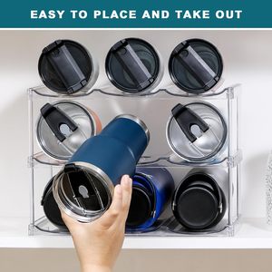 Organisateur de bouteilles d'eau en métal empilable à 3 niveaux, capacité de 9 bouteilles, montage mural, rangement pour cuisine, salle de bain, comptoir, réfrigérateur - Product Image 3